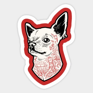 chiwawa dog With tattoo Sticker